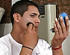 He quite succeeds in it - his make-up is perfect masturbation ho tos for males